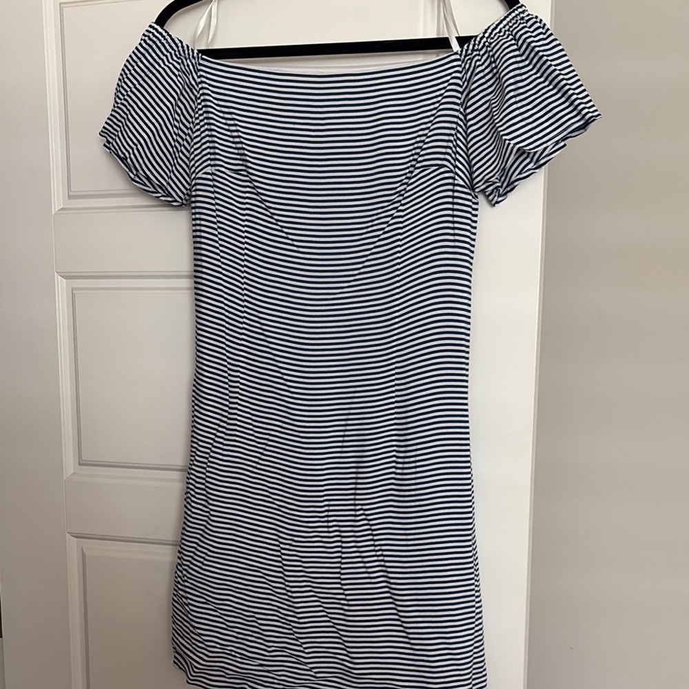 Striped Off-Shoulder Dress